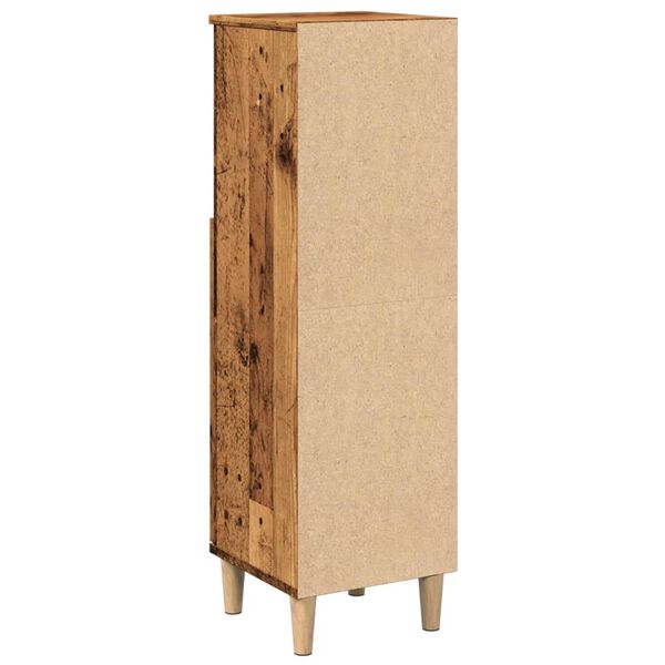 vidaXL Ντουλάπι μπάνιου Παλιό ξύλο 30x30x100 cm Κατασκευασμένο ξύλο