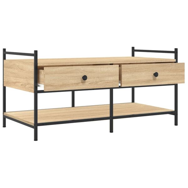 vidaXL Τραπεζάκι Σαλονιού Sonoma Δρυς 99x50x50 εκ. Επεξεργασμένο Ξύλο