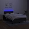 vidaXL &Kappa;&rho;&epsilon;&beta;ά&tau;&iota; Boxspring &mu;&epsilon; &Sigma;&tau;&rho;ώ&mu;&alpha; & LED &Mu;&alpha;ύ&rho;&omicron; 120x200 &epsilon;&kappa;. &Upsilon;&phi;&alpha;&sigma;&mu;ά&tau;&iota;&nu;&omicron;