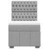 vidaXL Κρεβάτι Boxspring με Στρώμα Ανοιχτό Γκρι 80x200 εκ. Υφασμάτινο