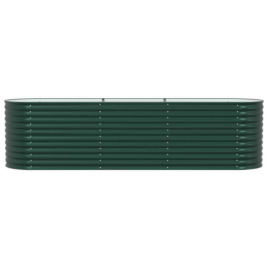 vidaXL Υψωμένο Κρεβάτι Κήπου Πράσινο 320x80x81 εκ από Γαλβανισμένο Χάλυβα