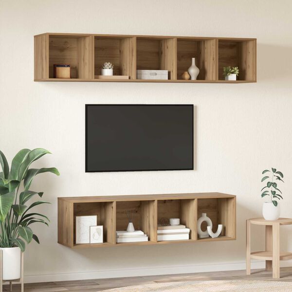 vidaXL Σετ επίπλου τηλεόρασης 4 pcs artisan δρυς 37 x 37 x 142.5 εκ