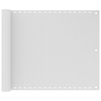 vidaXL Διαχωριστικό Βεράντας Λευκό 75 x 400 εκ. από HDPE