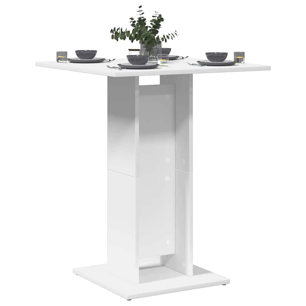 vidaXL Τραπέζι Bistro Λευκό 60 x 60 x 75 εκ. Επεξ. Ξύλο