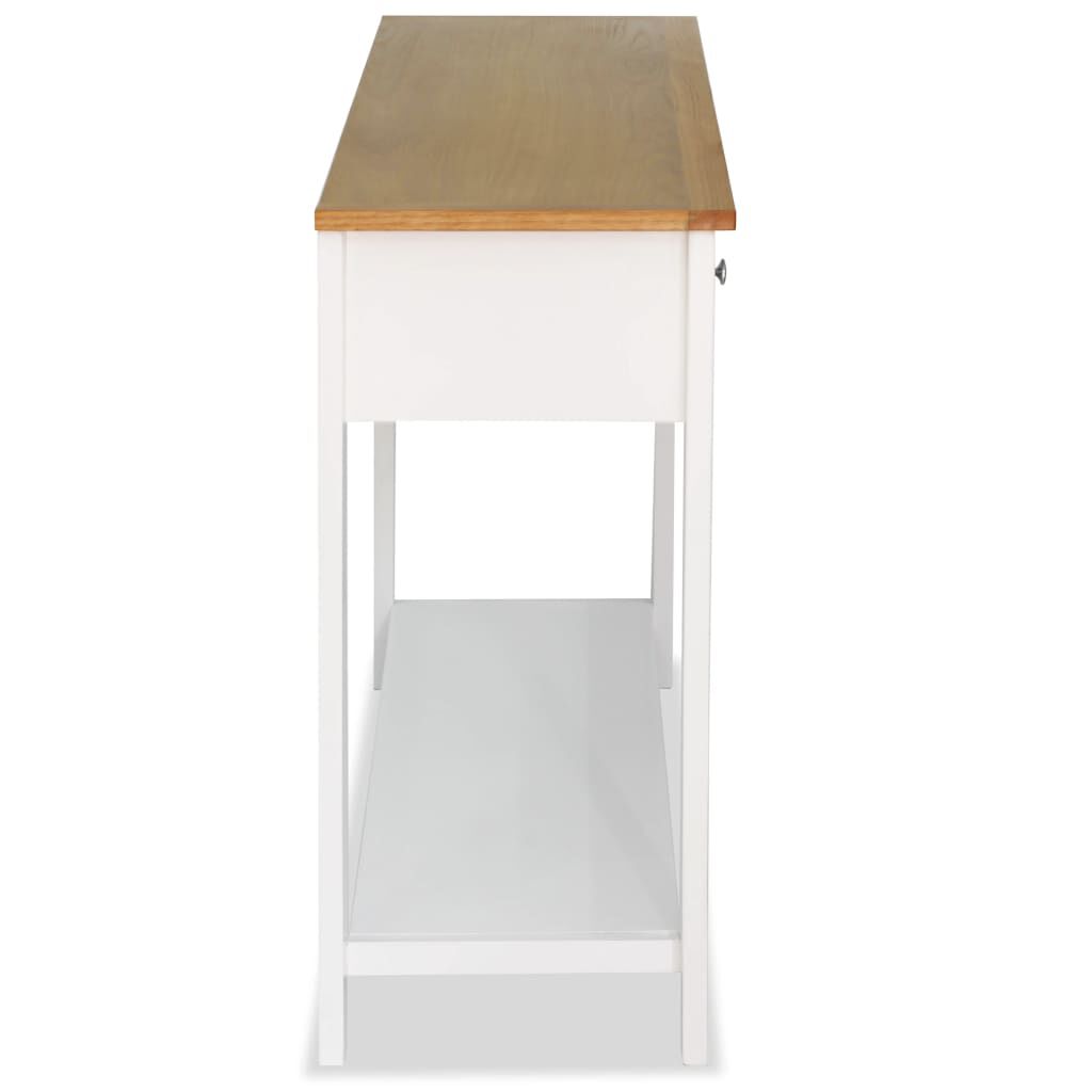 vidaXL Τραπέζι Κονσόλα 118 x 35 x 77 εκ. από Μασίφ Ξύλο Δρυός