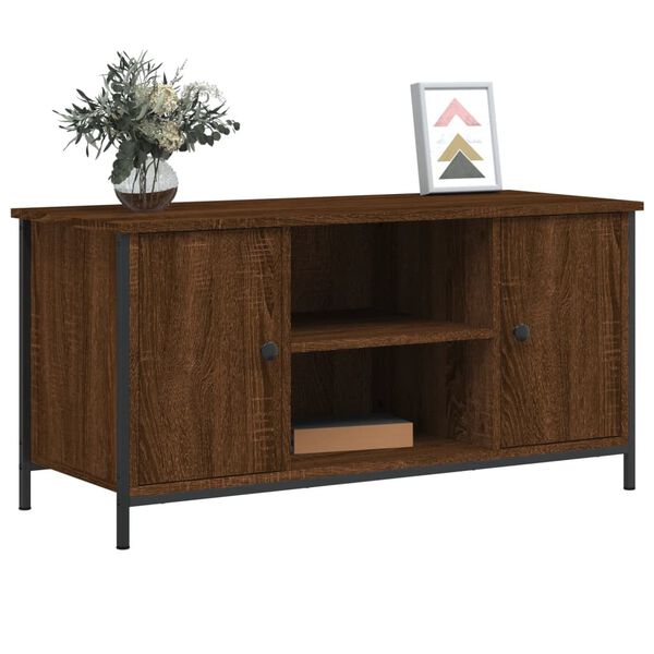 vidaXL Έπιπλο Τηλεόρασης Καφέ Δρυς 100x40x50 εκ. Επεξεργασμένο Ξύλο