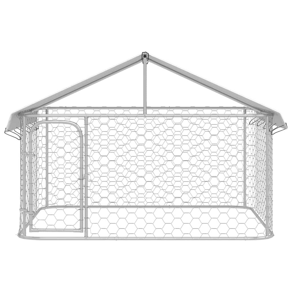 vidaXL Κλουβί Σκύλου Εξωτερικού Χώρου 200 x 200 x 150 εκ. με Στέγαστρο