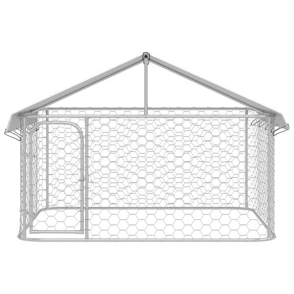 vidaXL Κλουβί Σκύλου Εξωτερικού Χώρου 200 x 200 x 150 εκ. με Στέγαστρο