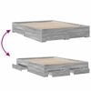 vidaXL Πλαίσιο Κρεβατιού με συρτάρια Γκρι sonoma 160x200εκ. Επεξ. Ξύλο
