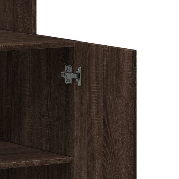 vidaXL Στήλη Κουζίνας Καφέ Δρυς 60x50x180 εκ. από Επεξεργασμένο Ξύλο