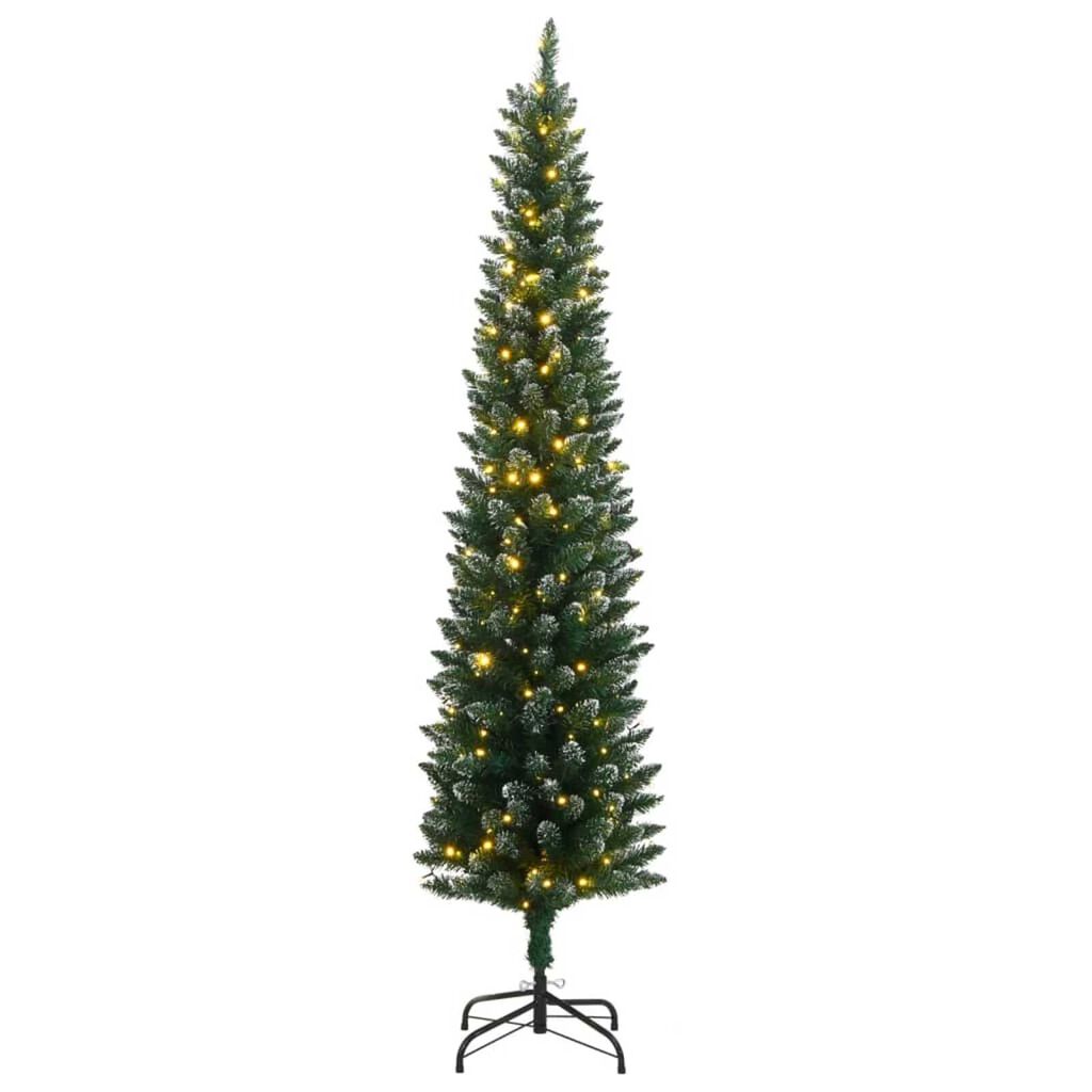 vidaXL Χριστουγεννιάτικο Δέντρο Slim Αρθρωτό με 300 LED 210 εκ.