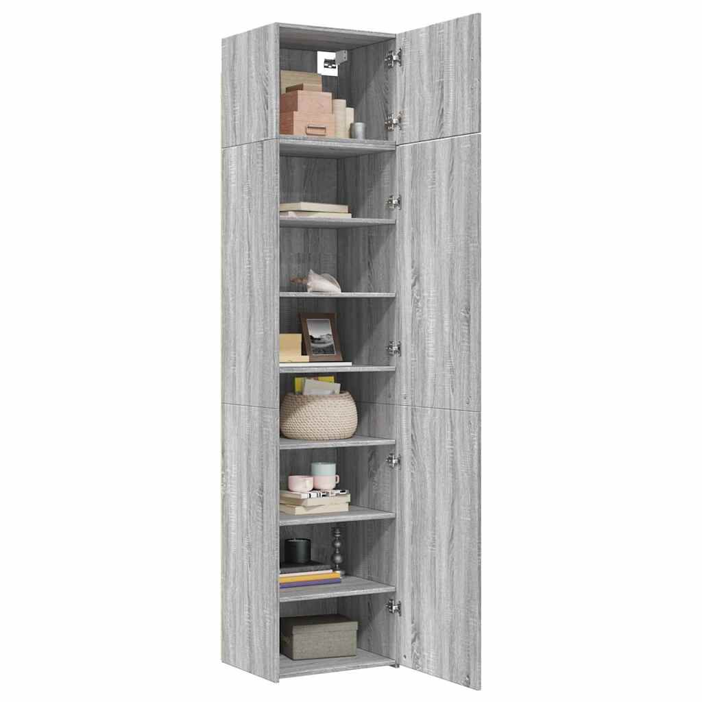 vidaXL Ντουλάπι Αποθήκευσης Στενό Δρυς 50x42,5x225 εκ. Επεξεργ. Ξύλο
