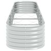 vidaXL Ζαρντινιέρα Υπερυψωμένη Ασημί 400x80x44 εκ. Γαλβανισμ. Χάλυβας