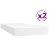 vidaXL Κρεβάτι Boxspring με Στρώμα Λευκό 200x200 εκ. Συνθετικό Δέρμα