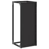 vidaXL Ράφι για καυσόξυλα Μαύρο 25x25x60 cm Ατσάλι ψυχρής έλασης
