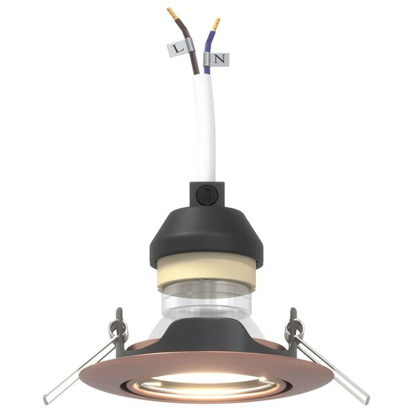 vidaXL Spotlights με προβολείς 6 pcs Χάλκινο 9 x 9 εκ. Μέταλλο