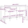 vidaXL Τραπέζι Μπαρ 180 x 80 x 110 εκ. από Μασίφ Ξύλο Πεύκου