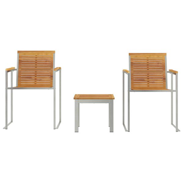 vidaXL Ξαπλώστρα 3-πρόσωπο 3 pcs Καφέ 200 x 60 x 88εκ Μασίφ ξύλο teak