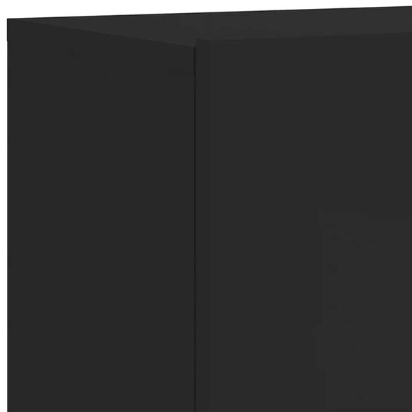vidaXL Ντουλάπια Τοίχου Τηλεόρασης 2 Τεμ. Μαύρα 80 x 30 x 41 εκ.
