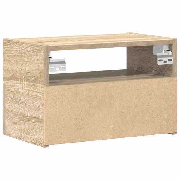 vidaXL Κομοδίνα Επιτοίχια 2 τεμ. Sonoma Δρυς 45x26x28,5 εκ.