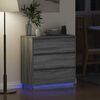 vidaXL Κομοδίνο με συρτάρι Γκρι 71 x 34.5 x 75 εκ. Επεξεργασμένο ξύλο