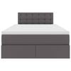 vidaXL Κρεβάτι Αποθήκης με στρώμα Γκρι 120 x 200 cm Τεχνητό Δέρμα