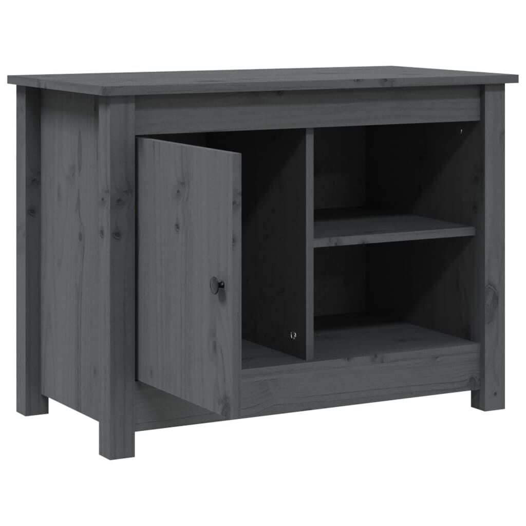 vidaXL Έπιπλο Τηλεόρασης Γκρι 70x36,5x52 εκ. από Μασίφ Ξύλο Πεύκου