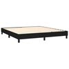 vidaXL Κρεβάτι Boxspring με Στρώμα & LED Μαύρο 160x200 εκ. Υφασμάτινο