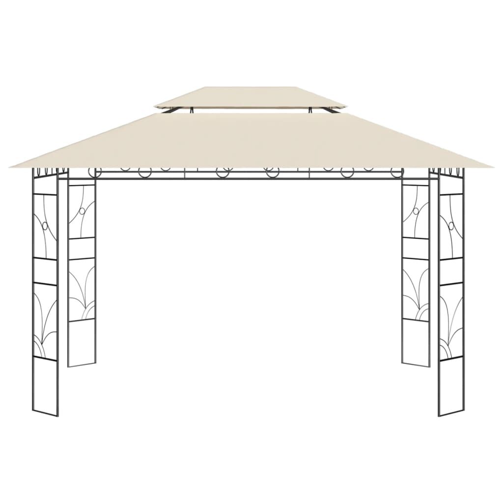 vidaXL Κιόσκι Κρεμ 4 x 3 x 2,7 μ. 160 γρ./μ²