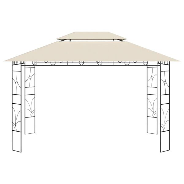 vidaXL Κιόσκι Κρεμ 4 x 3 x 2,7 μ. 160 γρ./μ²