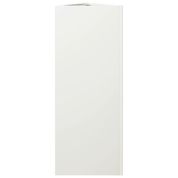 vidaXL Ζαρντινιέρα Κήπου Λευκή Τρίγωνη 30x26x75 εκ. από Ατσάλι