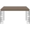 vidaXL Κιόσκι Επιτοίχιο Taupe 4 x 3 μ. Υφασμάτινο