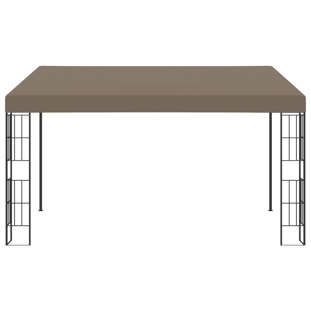 vidaXL Κιόσκι Επιτοίχιο Taupe 4 x 3 μ. Υφασμάτινο