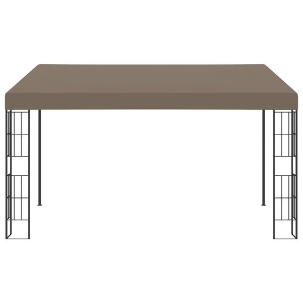 vidaXL Κιόσκι Επιτοίχιο Taupe 4 x 3 μ. Υφασμάτινο