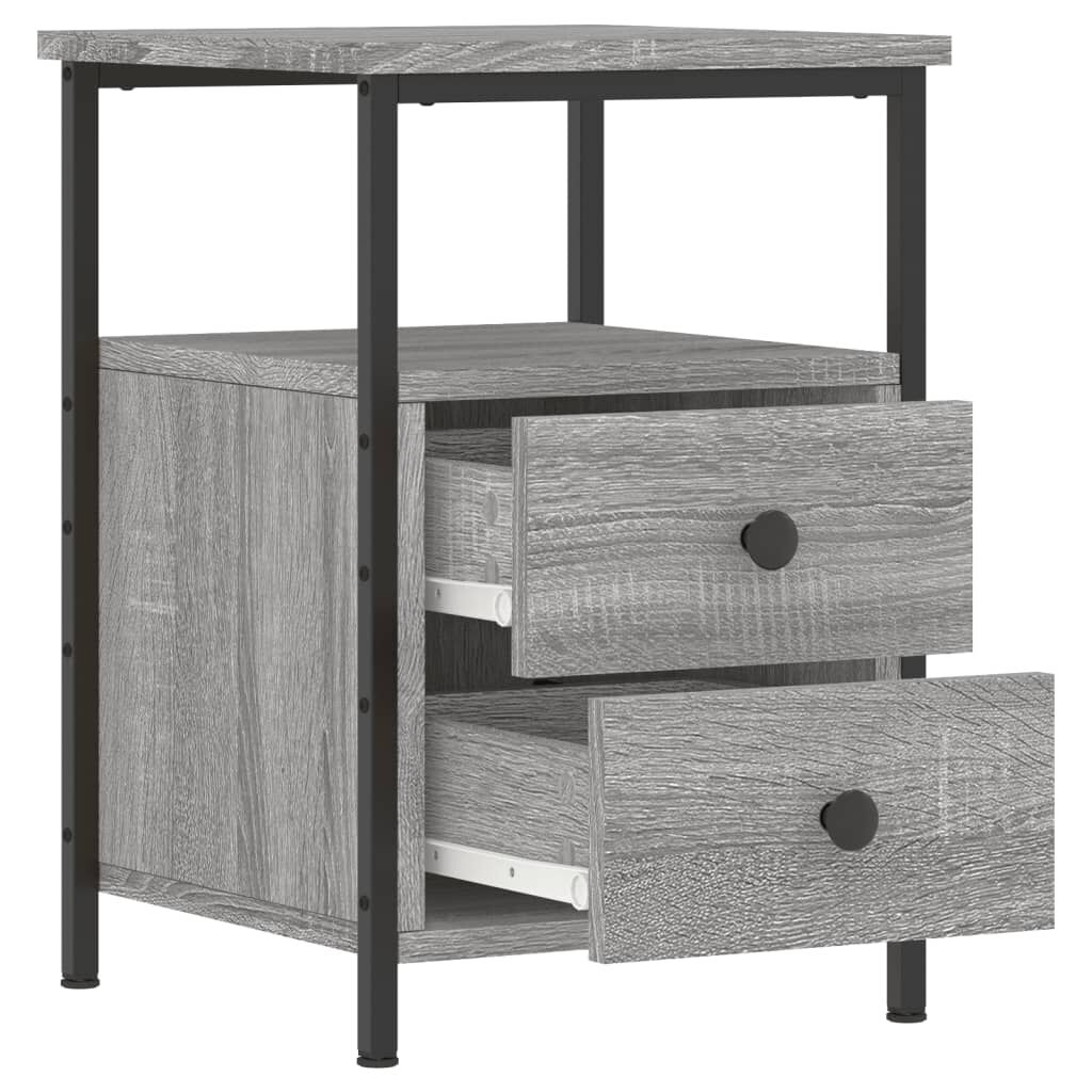 vidaXL Κομοδίνο Γκρι Sonoma 34 x 35,5 x 50 εκ. από Επεξεργασμένο Ξύλο