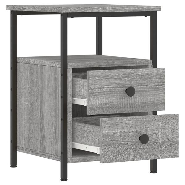 vidaXL Κομοδίνο Γκρι Sonoma 34 x 35,5 x 50 εκ. από Επεξεργασμένο Ξύλο