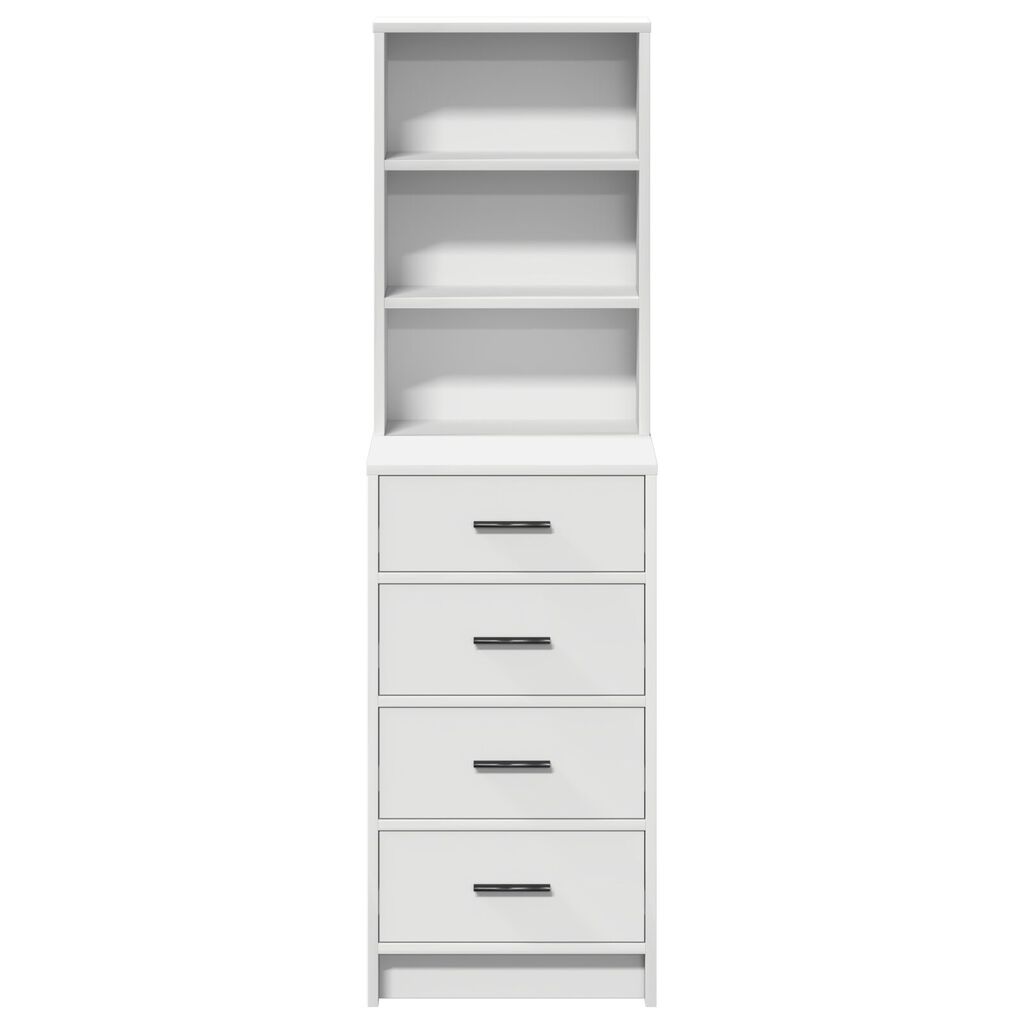 vidaXL Υψηλός θρόισμα Λευκό 40x41x135 εκ Επεξεργασμένο Ξύλο