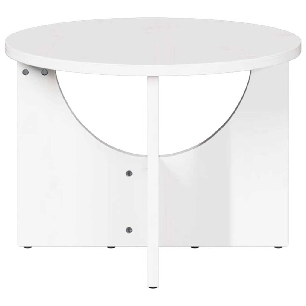 vidaXL Τραπεζάκι σαλονιού Λευκό 50 x 50 x 35 cm Μασίφ ξύλο πεύκου
