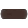 vidaXL Νιπτήρας Πολυτελής Στρογγυλός Σκ. Καφέ Ματ 40x15 εκ. Κεραμικός