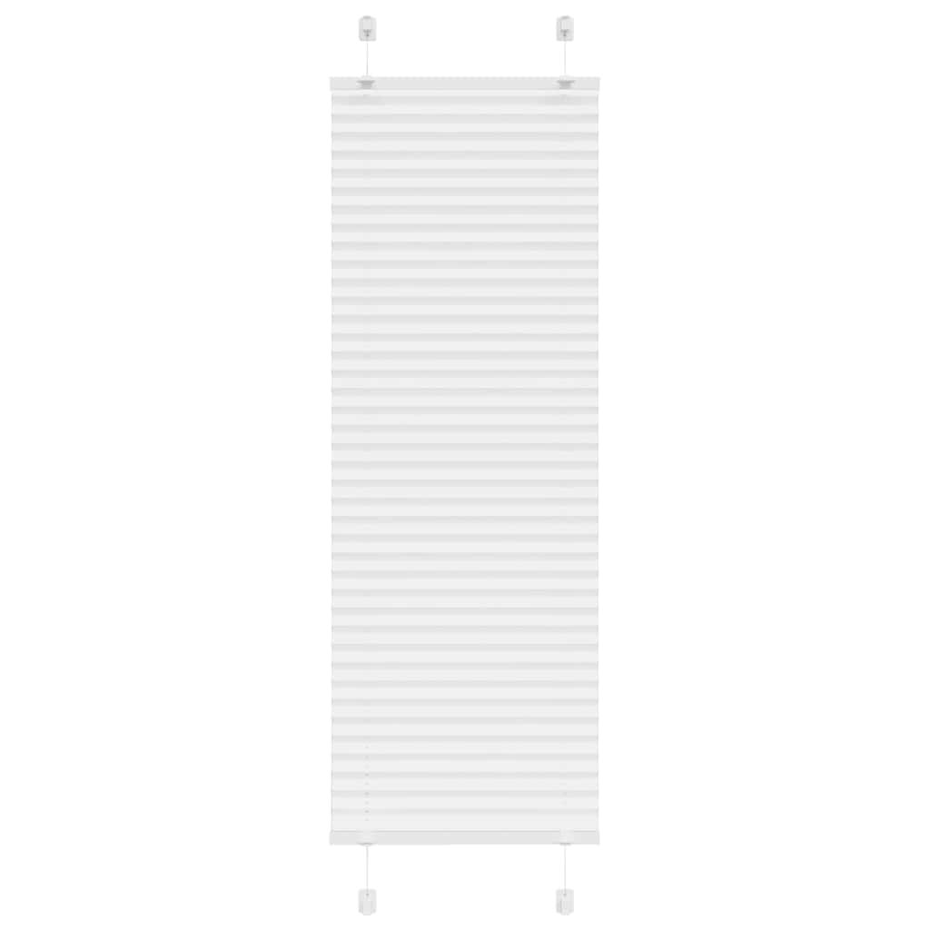 vidaXL Πλισέ περσίδα Λευκό 45x150 cm Πλάτος υφάσματος 44,4 cm