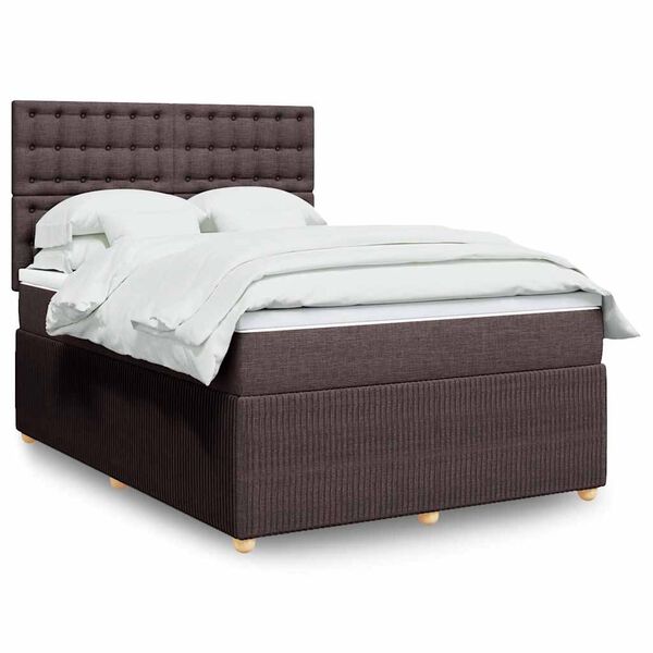 vidaXL &Kappa;&rho;&epsilon;&beta;ά&tau;&iota; Boxspring &mu;&epsilon; &Sigma;&tau;&rho;ώ&mu;&alpha; &Sigma;&kappa;&omicron;ύ&rho;&omicron; &Kappa;&alpha;&phi;έ 140x190 &epsilon;&kappa;. &Upsilon;&phi;&alpha;&sigma;&mu;ά&tau;&iota;&nu;&omicron;