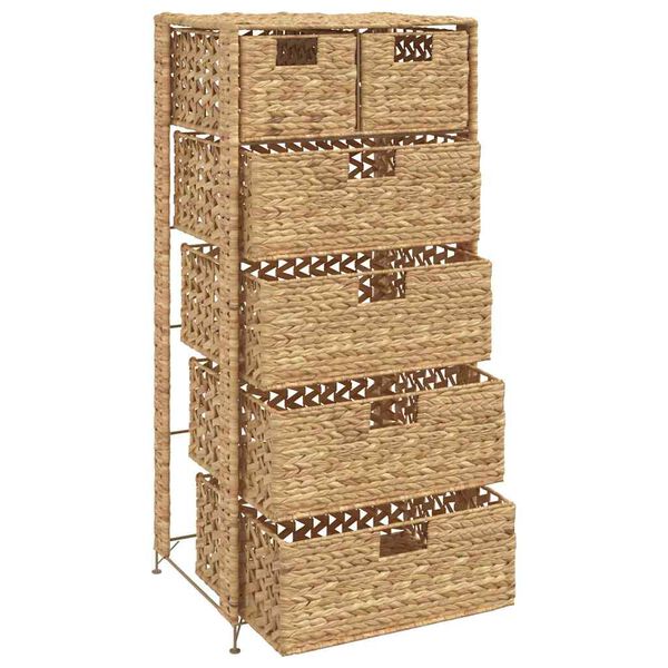 vidaXL Συρταριέρα με 6 Καλάθια 47 x 37 x 100 εκ. από Υάκινθο του Νερού