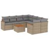 vidaXL Patio Sofa Set 9-&theta;έ&sigma;&iota;&alpha; Beige and Grey