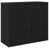 vidaXL Highboard &Mu;&alpha;ύ&rho;&eta; &Omicron;&xi;&upsilon;ά 80 x 33 x 150 &epsilon;&kappa; &Epsilon;&pi;&epsilon;&xi;&epsilon;&rho;&gamma;&alpha;&sigma;&mu;έ&nu;&omicron; &xi;ύ&lambda;&omicron;