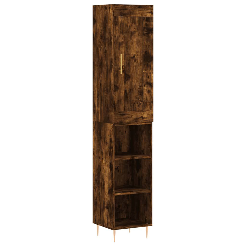 vidaXL Ντουλάπι Καπνιστή δρυς 34,5x34x180 εκ. από Επεξεργασμένο Ξύλο