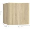 vidaXL Κομοδίνο Sonoma Δρυς 30,5 x 30 x 30 εκ. από Επεξ. Ξύλο