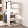 vidaXL Βιβλιοθήκη/Διαχωριστικό Χώρου Λευκό 80x35x135 εκ. Μασίφ Πεύκο