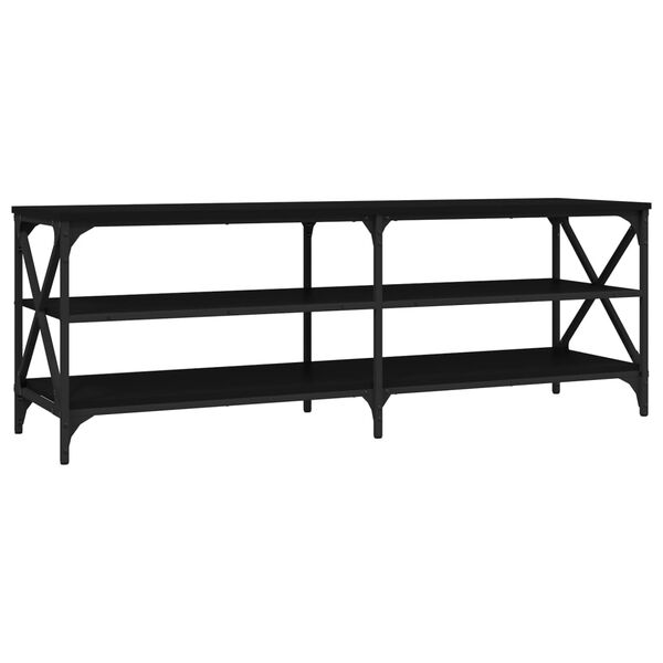 vidaXL Έπιπλο Τηλεόρασης Μαύρο 140x40x50 εκ. από Επεξεργασμένο Ξύλο