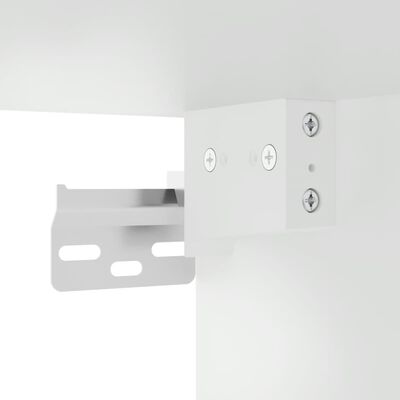 vidaXL Ντουλάπι Λευκός 34,5 x 34 x 180 εκ. από Επεξεργασμένο Ξύλο