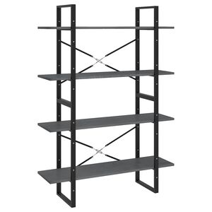 vidaXL &Beta;&iota;&beta;&lambda;&iota;&omicron;&theta;ή&kappa;&eta; &mu;&epsilon; 4 &Rho;ά&phi;&iota;&alpha; &Gamma;&kappa;&rho;&iota; 100x30x140 &epsilon;&kappa;. &alpha;&pi;ό &Mu;&alpha;&sigma;ί&phi; &Xi;ύ&lambda;&omicron; &Pi;&epsilon;ύ&kappa;&omicron;&upsilon;